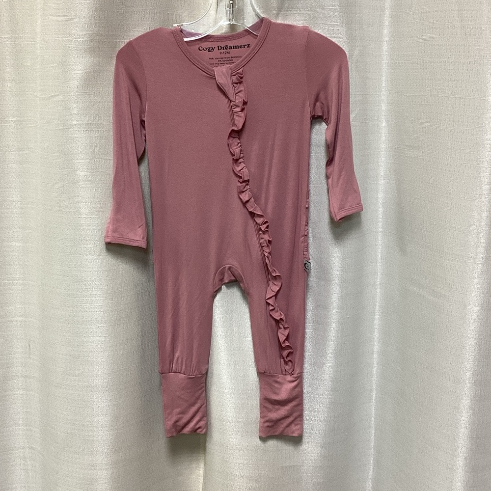 Mauve Ruffled Footie